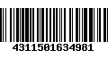 Código de Barras 4311501634981