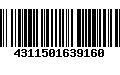 Código de Barras 4311501639160