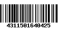 Código de Barras 4311501640425