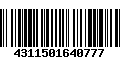 Código de Barras 4311501640777