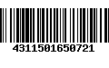 Código de Barras 4311501650721