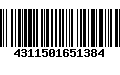 Código de Barras 4311501651384