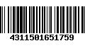 Código de Barras 4311501651759