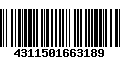 Código de Barras 4311501663189