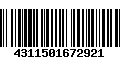 Código de Barras 4311501672921