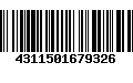 Código de Barras 4311501679326