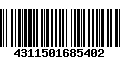 Código de Barras 4311501685402