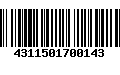 Código de Barras 4311501700143