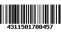 Código de Barras 4311501700457