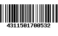 Código de Barras 4311501700532