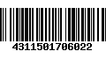 Código de Barras 4311501706022