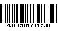 Código de Barras 4311501711538