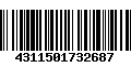 Código de Barras 4311501732687