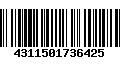 Código de Barras 4311501736425