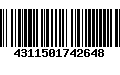 Código de Barras 4311501742648