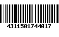 Código de Barras 4311501744017