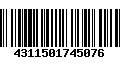 Código de Barras 4311501745076