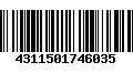 Código de Barras 4311501746035