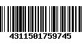 Código de Barras 4311501759745