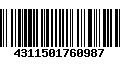 Código de Barras 4311501760987