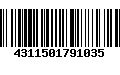 Código de Barras 4311501791035