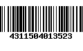 Código de Barras 4311504013523