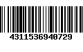 Código de Barras 4311536940729