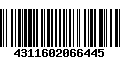 Código de Barras 4311602066445