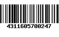 Código de Barras 4311605700247