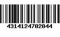 Código de Barras 4314124702044