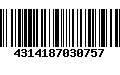 Código de Barras 4314187030757