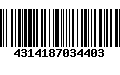 Código de Barras 4314187034403