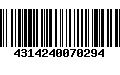 Código de Barras 4314240070294