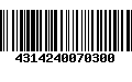 Código de Barras 4314240070300