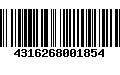 Código de Barras 4316268001854