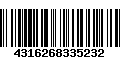 Código de Barras 4316268335232