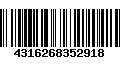 Código de Barras 4316268352918