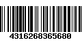 Código de Barras 4316268365680