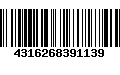 Código de Barras 4316268391139