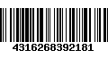 Código de Barras 4316268392181