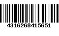 Código de Barras 4316268415651