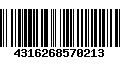 Código de Barras 4316268570213