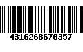 Código de Barras 4316268670357