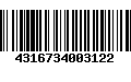 Código de Barras 4316734003122