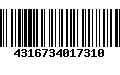 Código de Barras 4316734017310