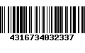 Código de Barras 4316734032337