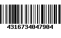 Código de Barras 4316734047904