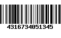 Código de Barras 4316734051345