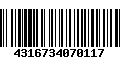 Código de Barras 4316734070117