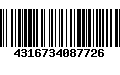 Código de Barras 4316734087726